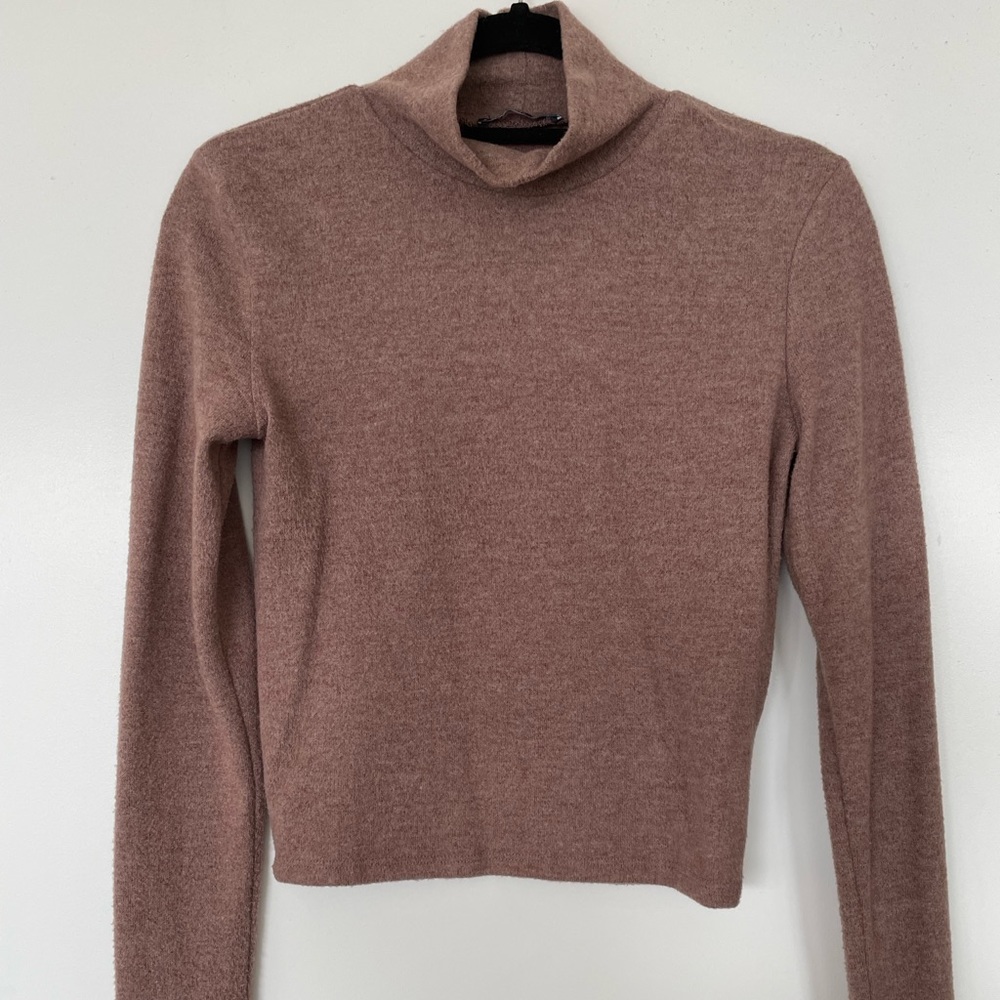 Zara Cropped Turtleneck Sweater